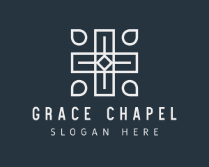 Religious Chapel Crucifix logo design