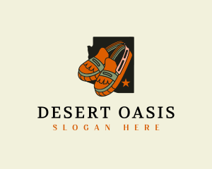 Moccasins Arizona Shoes logo design