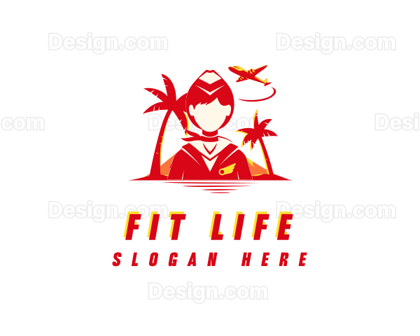 Flight Tour Stewardess Logo