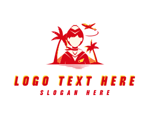 Flight - Flight Tour Stewardess logo design