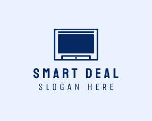 Minimalist Smart TV  logo design