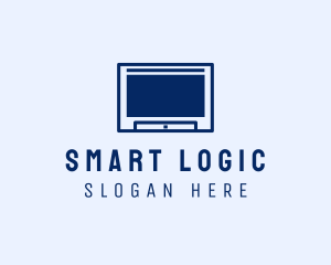 Minimalist Smart TV  logo design