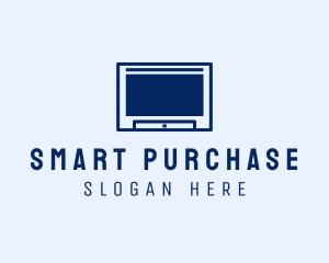 Minimalist Smart TV  logo design