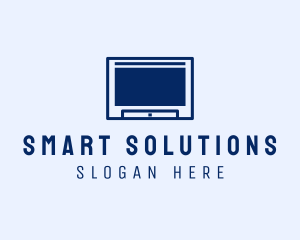 Minimalist Smart TV  logo design