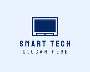 Minimalist Smart TV  logo design