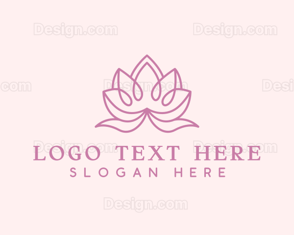 Lotus Flower Lineart Logo