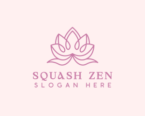 Lotus Flower Lineart logo design