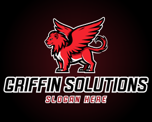 Red Griffin Mascot logo design