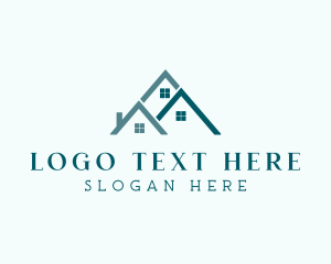 Rent - Residential Housing Roof logo design
