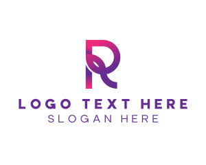 Gradient Modern Brand Letter R logo