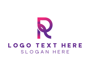 Gradient Modern Brand Letter R Logo