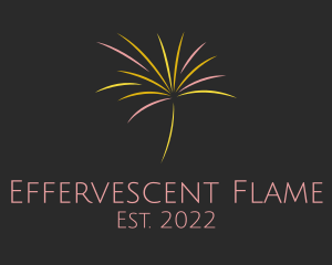 New Year Holiday Fireworks  logo design