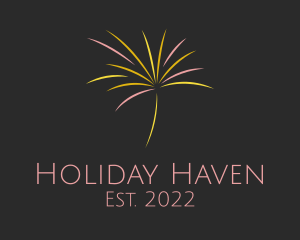 New Year Holiday Fireworks  logo design