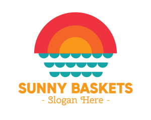 Summer Ocean Sunset logo design