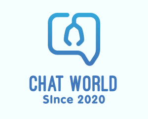 Blue Medical Chat logo design