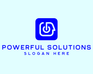 AI Power Button Technology logo design