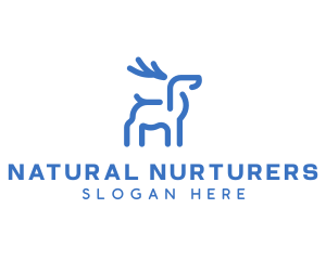 Wild Animal Deer logo design