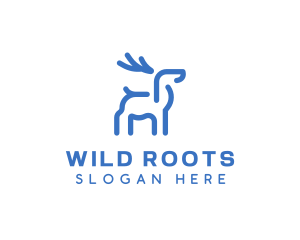 Wild Animal Deer logo design