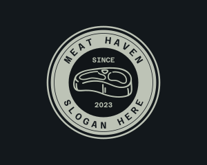 Pork Ham Steak Meat logo design