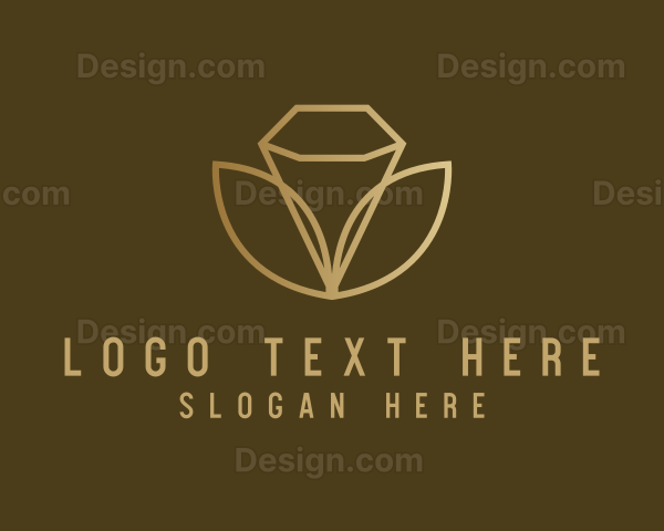 Diamond Lotus Flower Logo