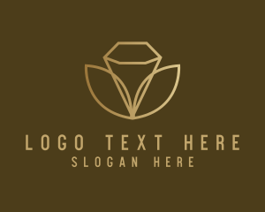 Diamond Lotus Flower logo