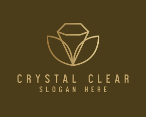 Diamond Lotus Flower logo design