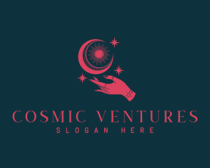 Astrology Cosmic Hand logo design