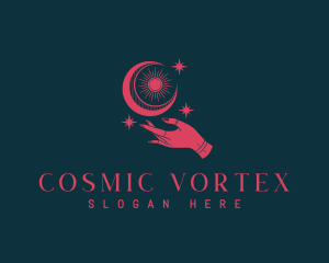 Astrology Cosmic Hand logo design