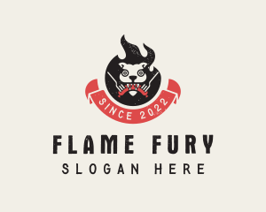 Flame Barbecue Grill logo design