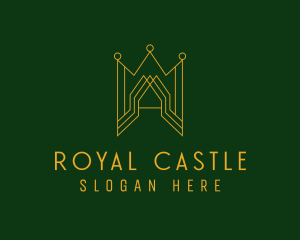 Gold Castle Crown  logo design