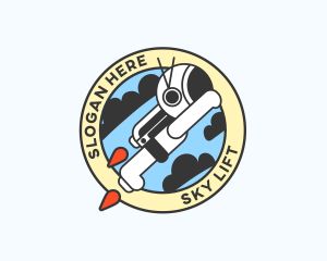 Astronaut Spaceman Suit logo design