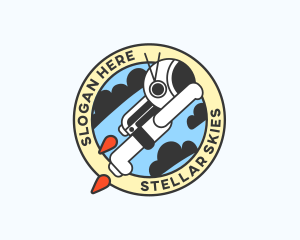 Astronaut Spaceman Suit logo design