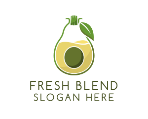 Organic Avocado Juice logo design