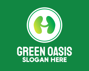 Green Kidney Organ logo design