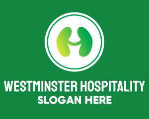 Green Kidney Organ logo design