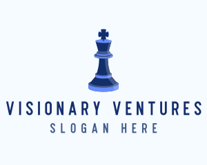 Isometric King Chess Piece logo