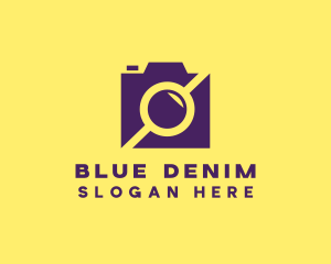 Blue Geometric Camera logo design