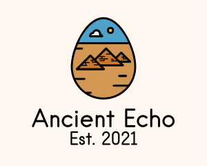 Ancient Pyramid Egg  logo design