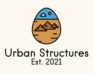 Ancient Pyramid Egg  logo design