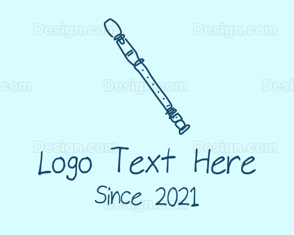 Recorder Flute Musical Instrument Logo