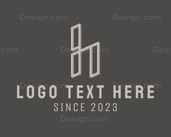 Minimalist Professional Furniture Letter H Logo