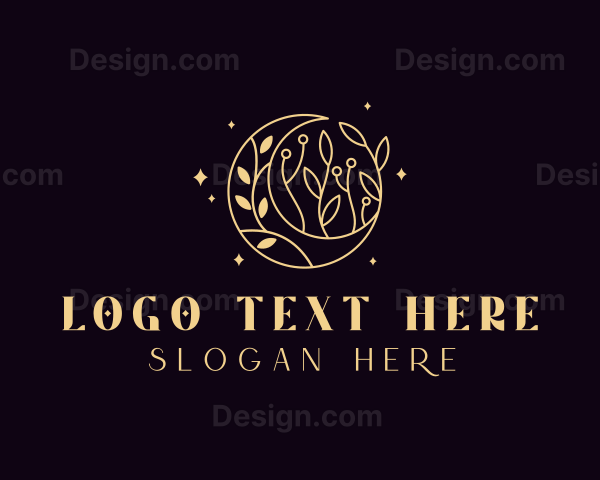 Organic Floral Moon Logo