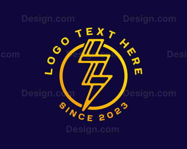 Fast Lightning Pattern Logo