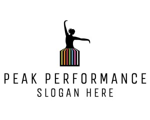 Ballerina Dancer Performance logo design