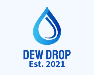 Blue Water Drop logo design