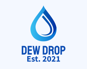 Blue Water Drop logo