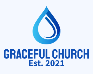 Blue Water Drop logo