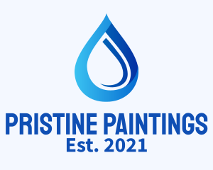 Blue Water Drop logo design