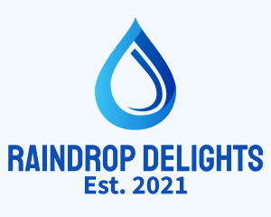 Blue Water Drop logo design