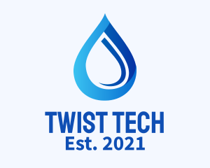 Blue Water Drop logo design